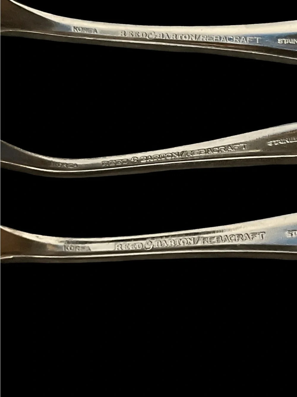 Reed & Barton Carriage Rebacraft Stainless Flatware Vintage - Set of 6 Teaspoons